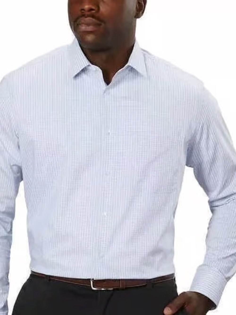 Calvin Klein Men's Steel Plus Regular Fit Stretch Wrinkle Free Dress Shirt M